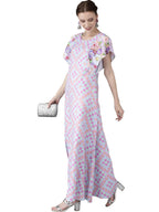 Ahalyaa Printed Long A- Line Kurta | Grocsy