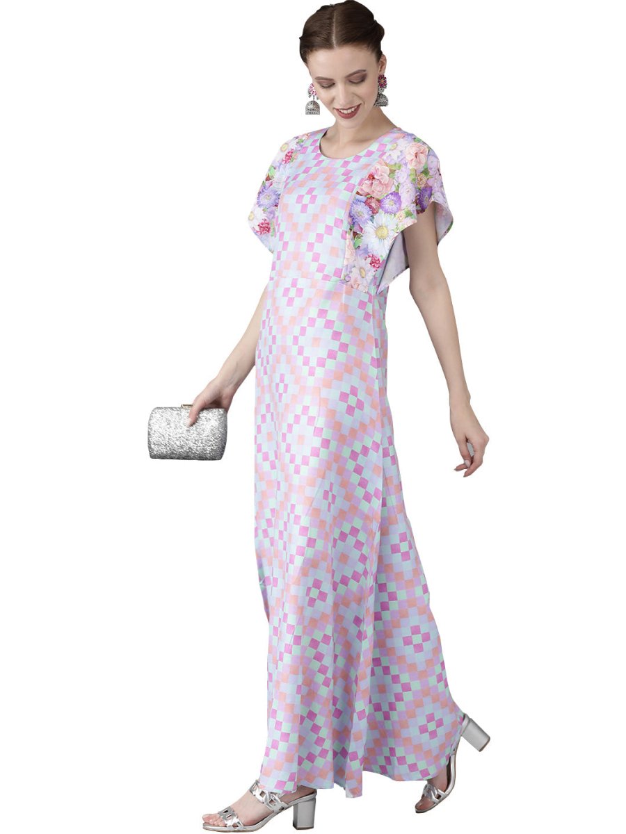 Ahalyaa Printed Long A- Line Kurta | Grocsy