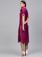 Ahalyaa Solid Straight Poly Silk Beautiful Kurta | Grocsy
