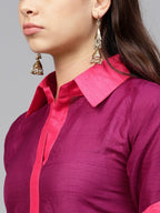 Ahalyaa Solid Straight Poly Silk Beautiful Kurta | Grocsy