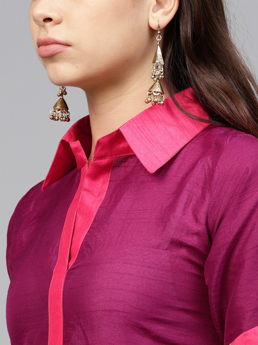 Ahalyaa Solid Straight Poly Silk Beautiful Kurta | Grocsy