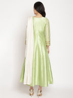 Ahalyaa Gorgeous Green Art Silk Kurta | Grocsy