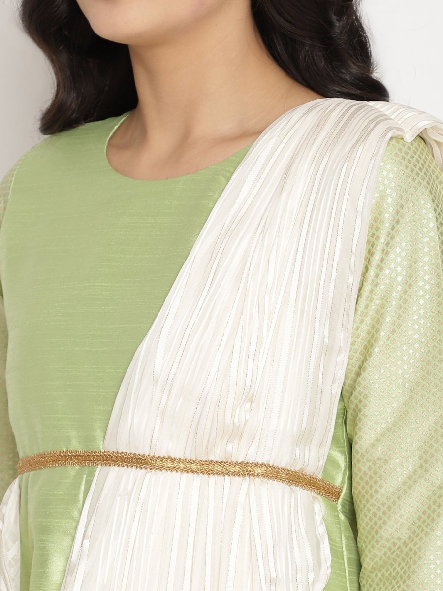 Ahalyaa Gorgeous Green Art Silk Kurta | Grocsy