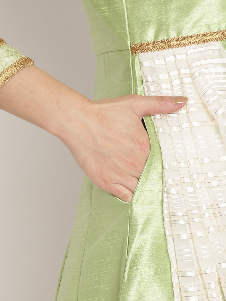 Ahalyaa Gorgeous Green Art Silk Kurta | Grocsy