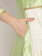 Ahalyaa Gorgeous Green Art Silk Kurta | Grocsy