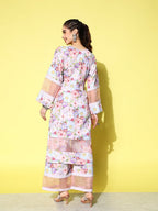 Ahalyaa Women Floral Printed Kurta with Palazzos | Grocsy