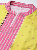 Ahalyaa Women Pink Velvet Kurta with Palazzo | Grocsy