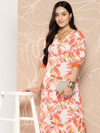 Ahalyaa Floral Printed Regular Gotta Patti Kurta with Palazzos | Grocsy