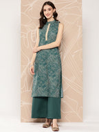 Ahalyaa Floral Printed Regular Kurta with Palazzos | Grocsy