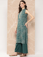 Ahalyaa Floral Printed Regular Kurta with Palazzos | Grocsy
