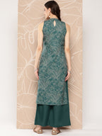 Ahalyaa Floral Printed Regular Kurta with Palazzos | Grocsy