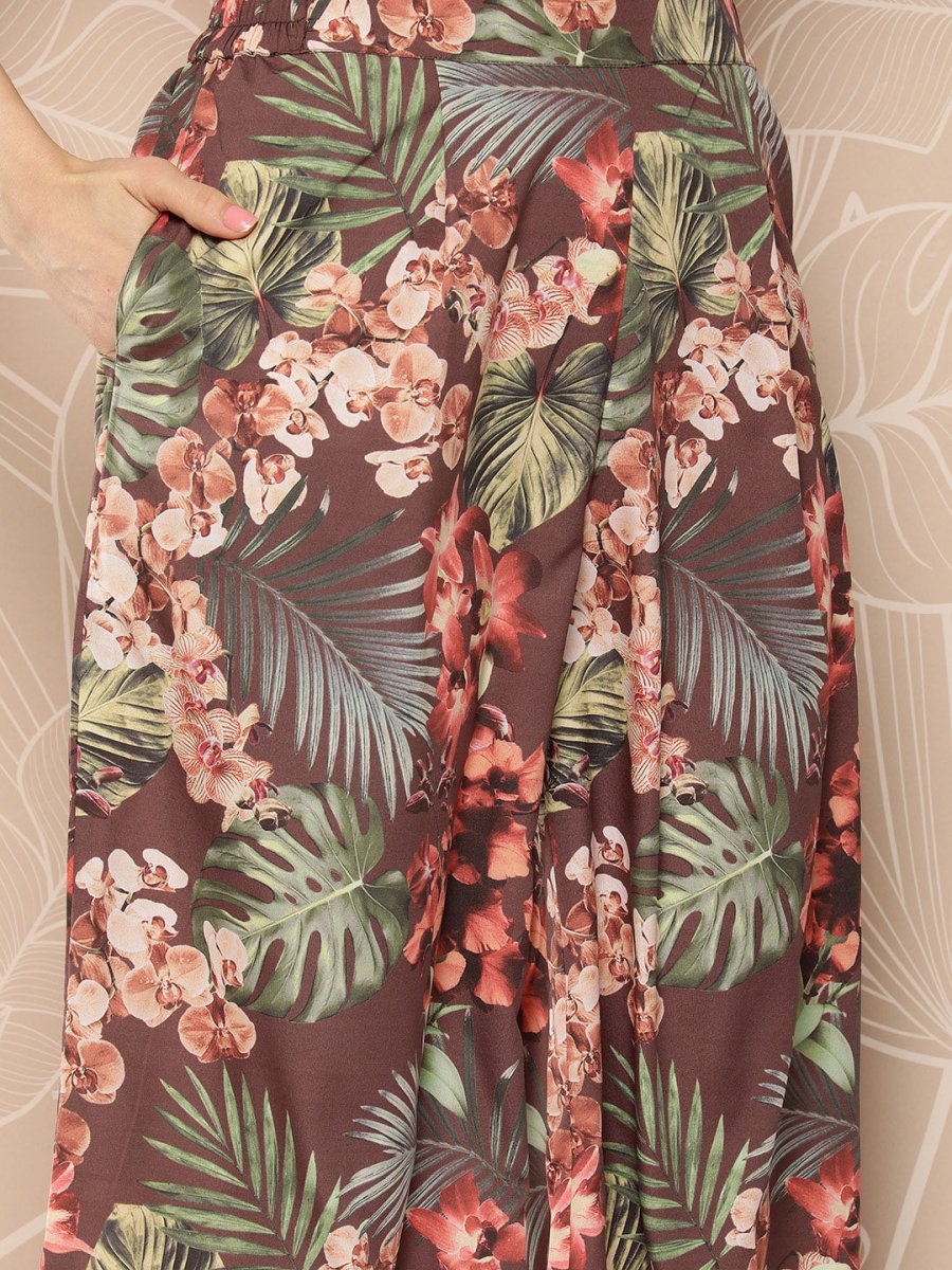 Ahalyaa Women Printed Kurta with Palazzos | Grocsy