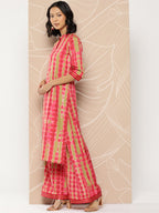 Ahalyaa Women Printed Regular Kurta with Palazzos | Grocsy