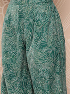 Ahalyaa Floral Printed Regular Gotta Patti Kurta with Palazzos | Grocsy