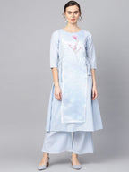 Ahalyaa Printed A Line Beautiful kurta with Palazzo for Women | Grocsy