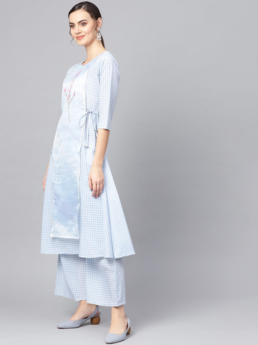 Ahalyaa Printed A Line Beautiful kurta with Palazzo for Women | Grocsy