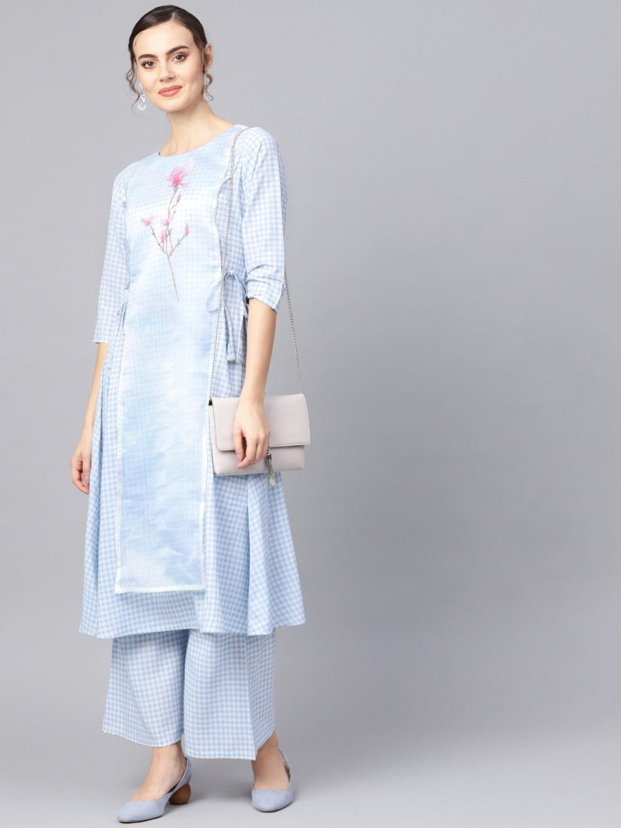Ahalyaa Printed A Line Beautiful kurta with Palazzo for Women | Grocsy