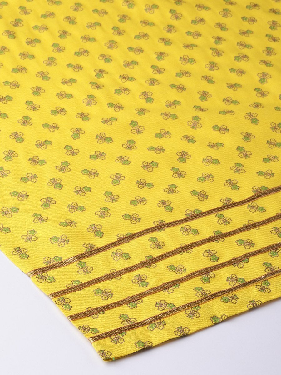 Ahalyaa Yellow Frock Suit with Plazzo | Grocsy