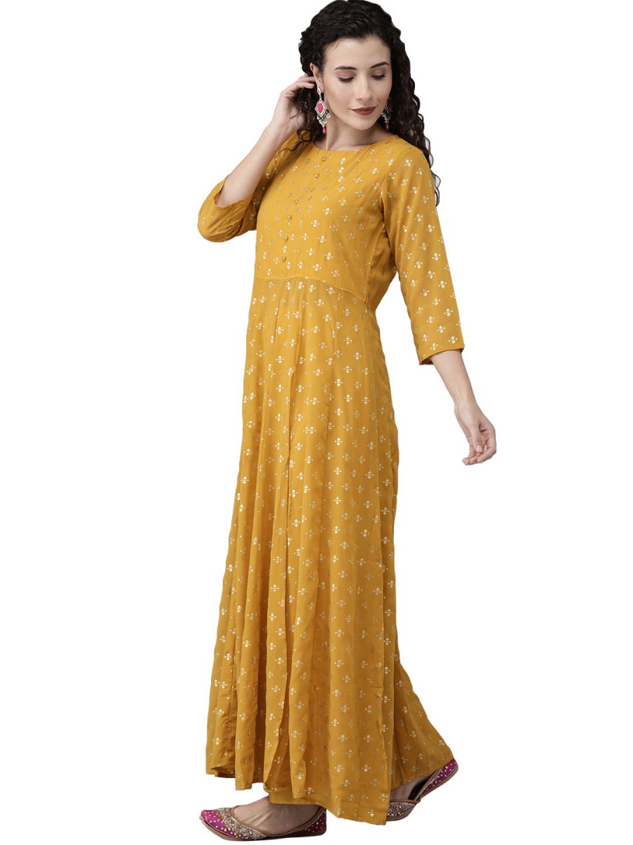 Ahalyaa Mustard Kurta with Beautiful Palazzo Set | Grocsy