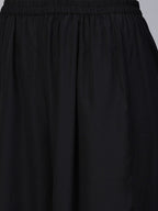 Ahalyaa Black & Pink High Slit Bandhani Khari Printed Anarkali Kurta with Palazzos | Grocsy