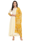 Ahalyaa Solid Anarkali Kurta With Dupatta Set | Grocsy