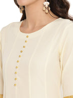 Ahalyaa Solid Anarkali Kurta With Dupatta Set | Grocsy