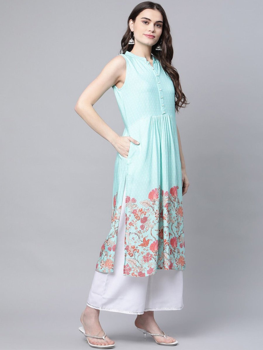 Ahalyaa Women Floral Printed Kurta | Grocsy
