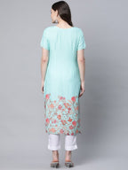 Ahalyaa Women Floral Printed Gotta Patti Kurta | Grocsy