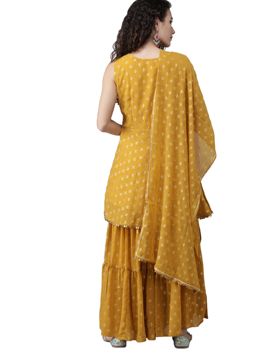 Ahalyaa Mustard Suit Set | Grocsy
