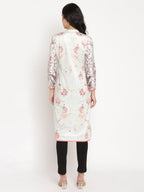 Ahalyaa Women's Light Green Color Digital Print Velvet Kurta | Grocsy