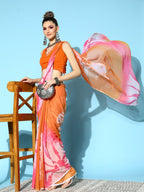 Ahalyaa Abstract Chiffon Saree | Grocsy