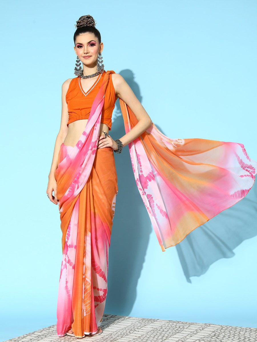 Ahalyaa Abstract Chiffon Saree | Grocsy