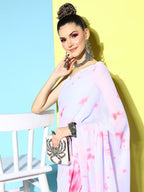 Ahalyaa Poly Chiffon Abstract Printed Saree | Grocsy