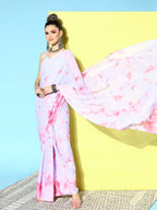 Ahalyaa Poly Chiffon Abstract Printed Saree | Grocsy