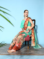Ahalyaa Floral Printed Saree | Grocsy
