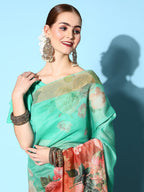 Ahalyaa Floral Printed Saree | Grocsy