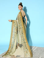 Ahalyaa Floral Chanderi Saree with Solid border | Grocsy
