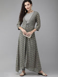 Ahalyaa Women Beautiful Grey Indo Western Set | Grocsy
