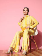 Ahalyaa Floral Printed Shirt and Palazzos | Grocsy