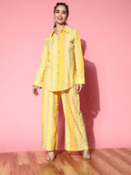 Ahalyaa Floral Printed Shirt and Palazzos | Grocsy