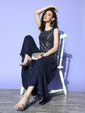 Ahalyaa Woven Design Tunic & Palazzo Co-ords | Grocsy