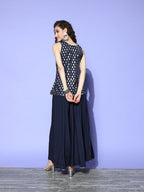 Ahalyaa Woven Design Tunic & Palazzo Co-ords | Grocsy