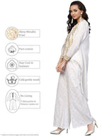 Ahalyaa Off White Straight Cotton Indowestern Set | Grocsy