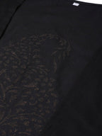 Ahalyaa Women Black & Golden Printed Kurta with Churidar & Dupatta | Grocsy