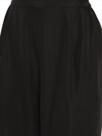 Ahalyaa Women Black & Blue Printed Crop Top With Palazzos & Jacket | Grocsy