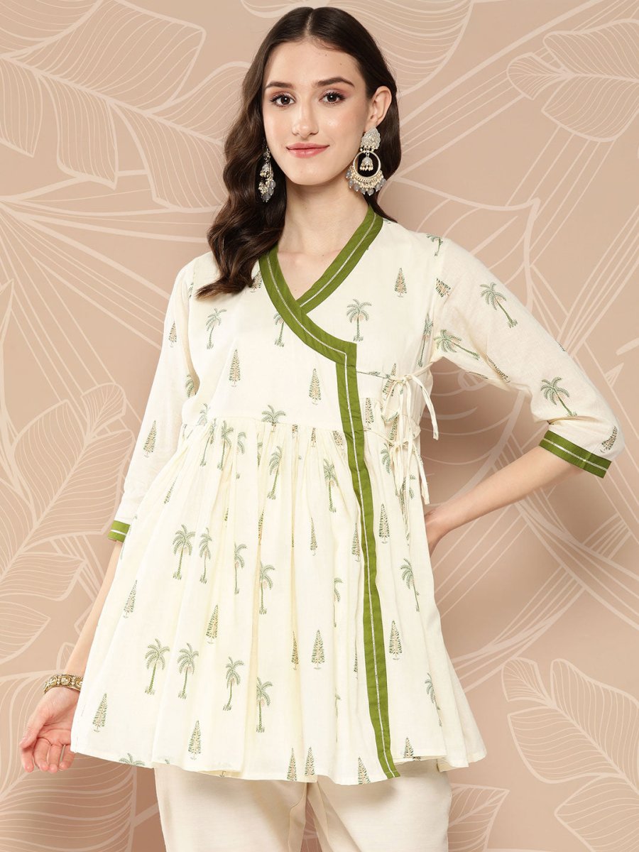 Ahalyaa Tie-Ups Tropical Printed Tunic | Grocsy