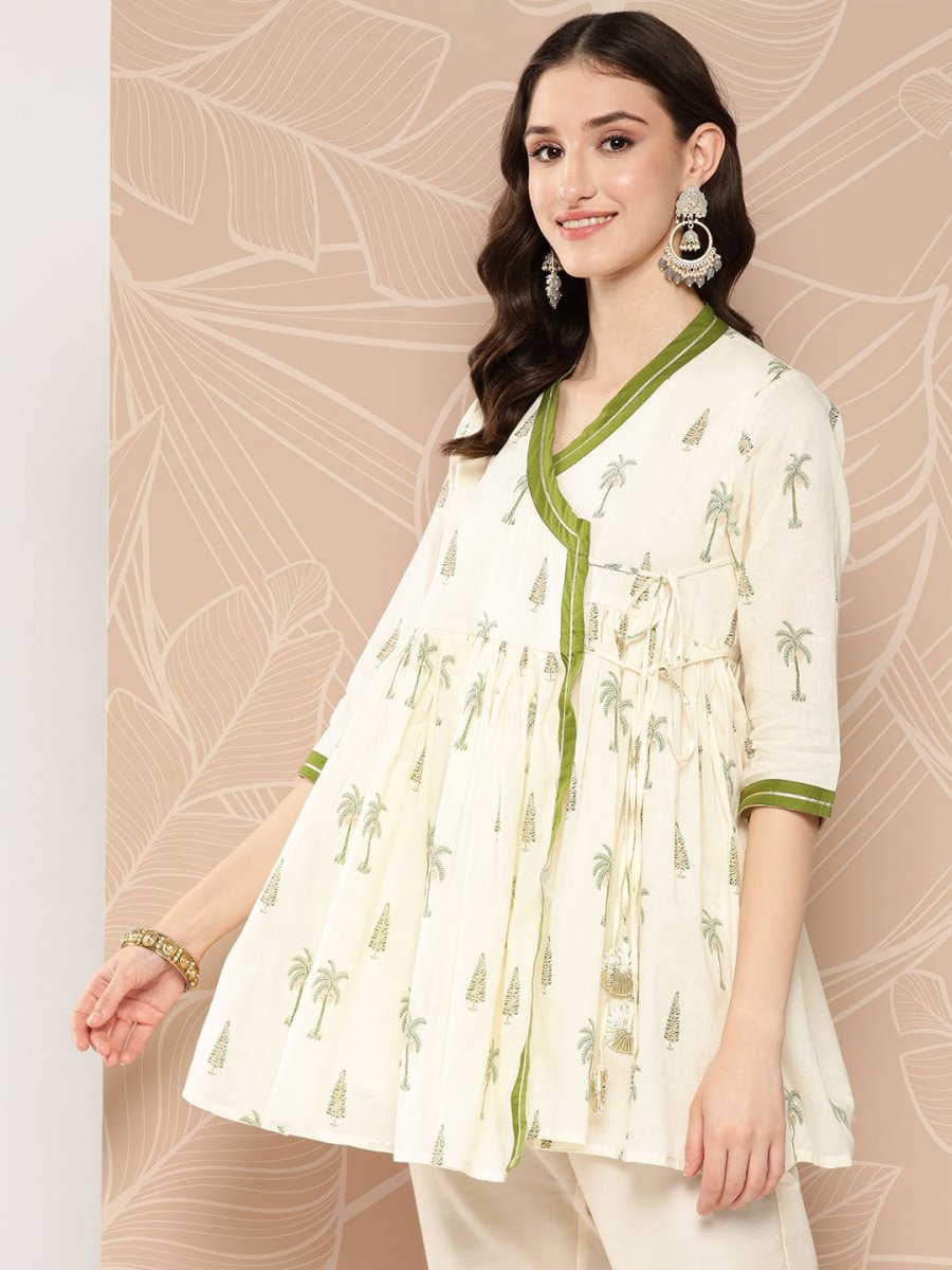 Ahalyaa Tie-Ups Tropical Printed Tunic | Grocsy