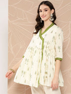 Ahalyaa Tie-Ups Tropical Printed Tunic | Grocsy