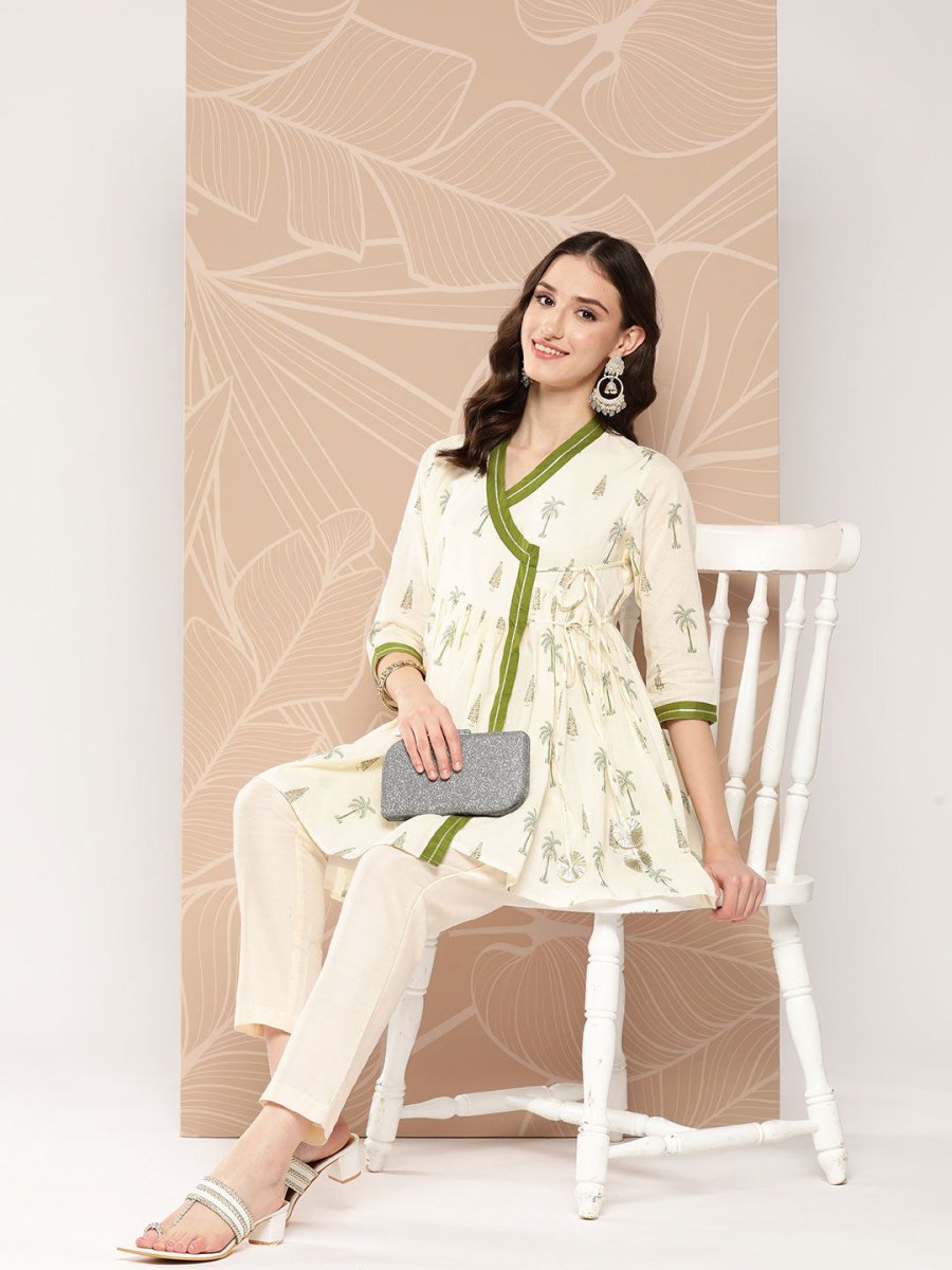 Ahalyaa Tie-Ups Tropical Printed Tunic | Grocsy