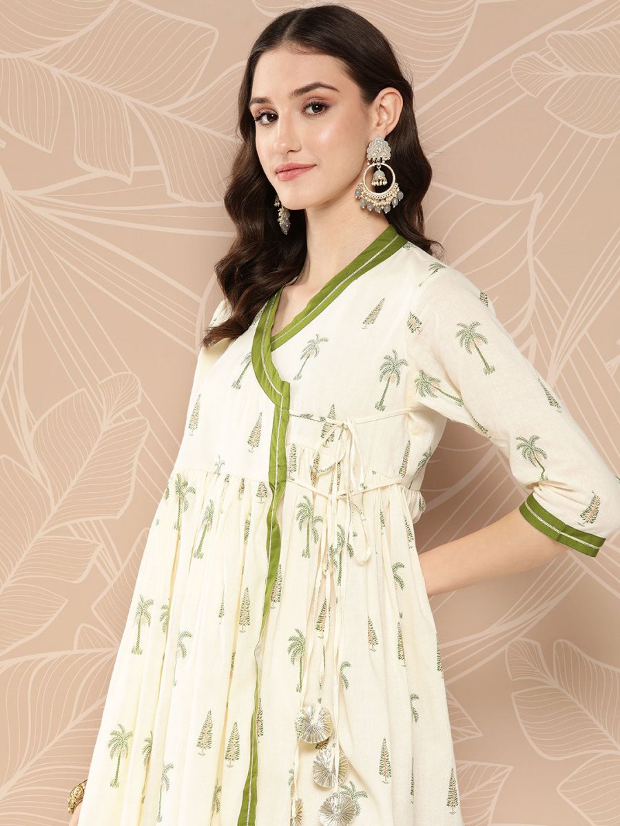 Ahalyaa Tie-Ups Tropical Printed Tunic | Grocsy